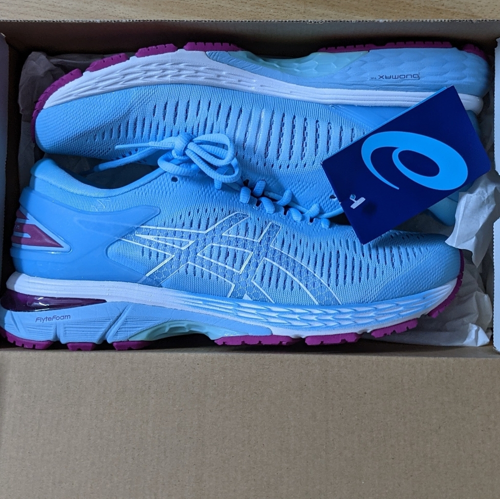 Asics Gel Kayano 25 Pink & Blue Running Shoes